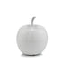 13" White Aluminum Decorative Apple Tabletop Sculpture