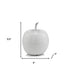 13" White Aluminum Decorative Apple Tabletop Sculpture