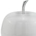 13" White Aluminum Decorative Apple Tabletop Sculpture
