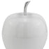 13" White Aluminum Decorative Apple Tabletop Sculpture