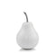 White Medium Pear Shaped Aluminum Accent Home Decor