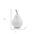 White Medium Pear Shaped Aluminum Accent Home Decor