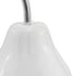 White Medium Pear Shaped Aluminum Accent Home Decor