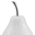 White Medium Pear Shaped Aluminum Accent Home Decor