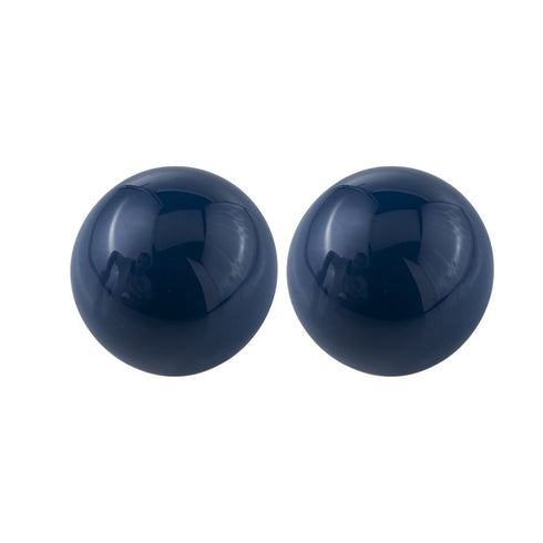 3" Blue Aluminum Decorative Orb Tabletop Sculpture