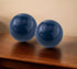 3" Blue Aluminum Decorative Orb Tabletop Sculpture