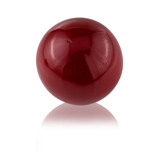 3" Red Aluminum Decorative Orb Tabletop Sculpture