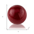 3" Red Aluminum Decorative Orb Tabletop Sculpture