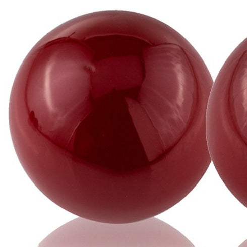 3" Red Aluminum Decorative Orb Tabletop Sculpture