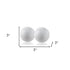 3" White Aluminum Decorative Orb Tabletop Sculpture