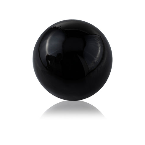 3" Black Enameled Aluminum Decorative Sphere