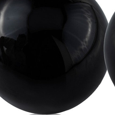 3" Black Enameled Aluminum Decorative Sphere