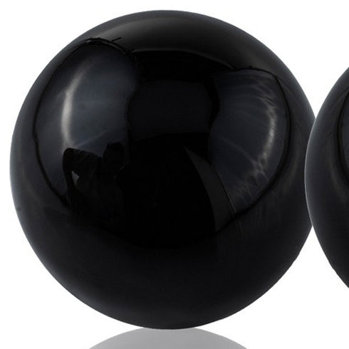 3" Black Enameled Aluminum Decorative Sphere