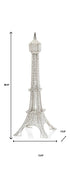40" Silver Faux Crystal and Silver Tabletop Sculpture