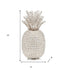15" Silver Faux Crystal Decorative Pineapple