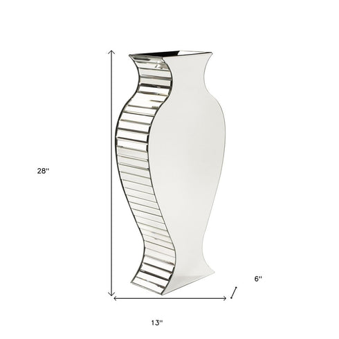 28" Clear Crystal Glass Table Vase