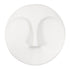 10" White Ceramic Face Round Wall Decor