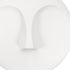 10" White Ceramic Face Round Wall Decor