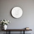 10" White Ceramic Face Round Wall Decor