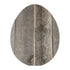 12" X 9" Gray Reclaimed Wood Egg Shaped Wall Decor
