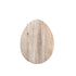 12" X 9" Gray Reclaimed Wood Egg Shaped Wall Decor