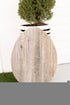 12" X 9" Gray Reclaimed Wood Egg Shaped Wall Decor