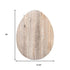 12" X 9" Gray Reclaimed Wood Egg Shaped Wall Decor