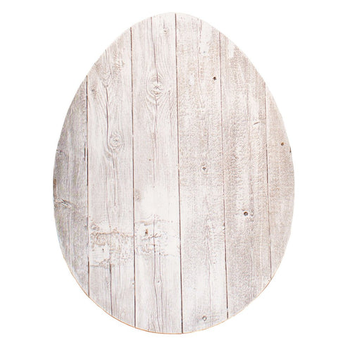 12" X 9" White Easter Solid Wood Hanging Dimensional Sculpture
