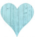 12" Turquoise Reclaimed Wood Heart Wall Decor
