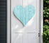 12" Turquoise Reclaimed Wood Heart Wall Decor