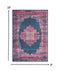 8' X 10' Blue And Pink Medallion Distressed Area Rug