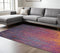 8' X 10' Blue And Orange Abstract Area Rug
