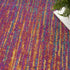 8' X 10' Blue And Orange Abstract Area Rug