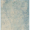 8' Blue And Ivory Abstract Runner Rug