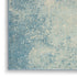 8' Blue And Ivory Abstract Runner Rug
