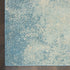 8' Blue And Ivory Abstract Runner Rug