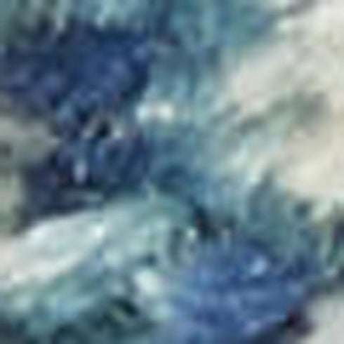 8' Blue And Ivory Abstract Runner Rug