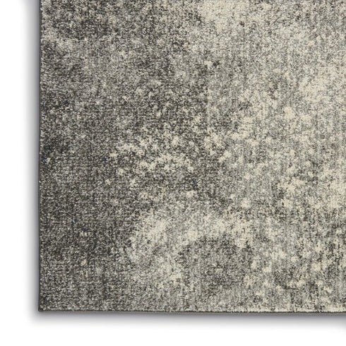 8' X 10' Gray And Ivory Abstract Area Rug