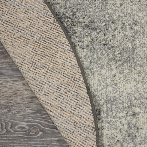 8' X 10' Gray And Ivory Abstract Area Rug