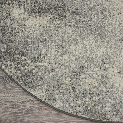 8' X 10' Gray And Ivory Abstract Area Rug
