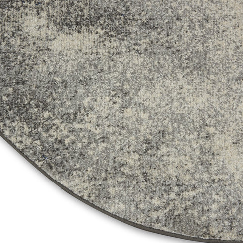 8' X 10' Gray And Ivory Abstract Area Rug