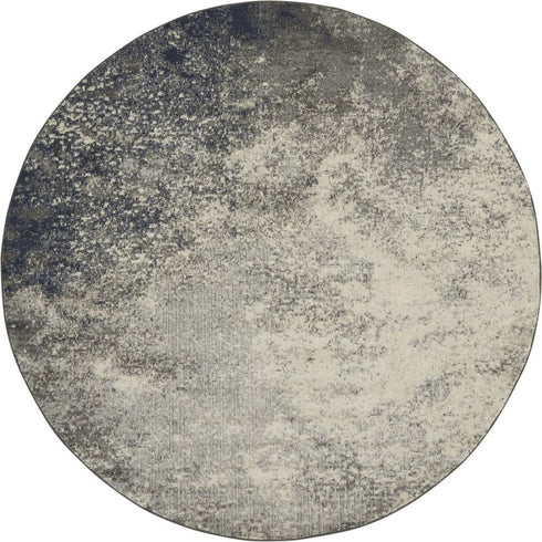 8' X 10' Gray And Ivory Abstract Area Rug