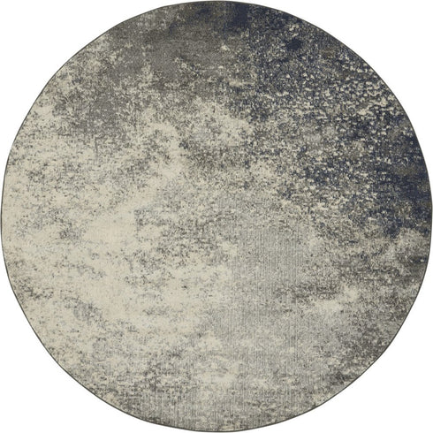 8' X 10' Gray And Ivory Abstract Area Rug