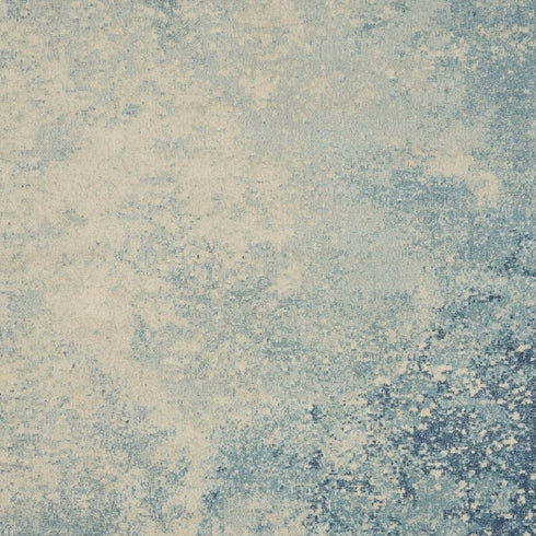 8' X 10' Blue And Ivory Abstract Area Rug