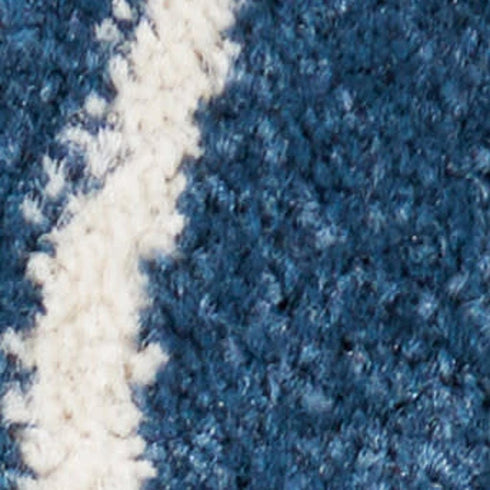 10' Blue And Gold Floral Runner Rug