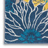10' Blue And Gold Floral Runner Rug