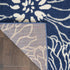 8' X 10' Blue And Ivory Floral Area Rug
