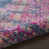 6' Blue And Pink Medallion Distressed Runner Rug