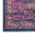 6' Blue And Pink Medallion Distressed Runner Rug