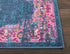 6' Blue And Pink Medallion Distressed Runner Rug